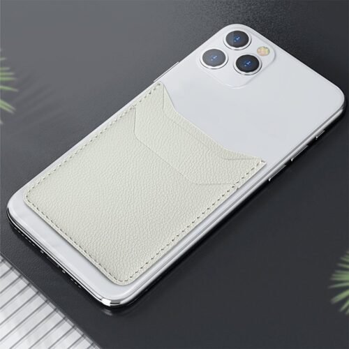 Slim Faux Leather Phone Card Holder