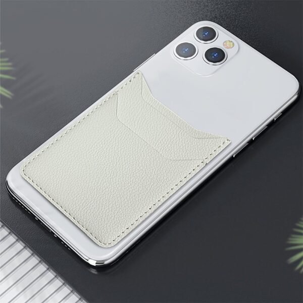 Slim Faux Leather Phone Card Holder