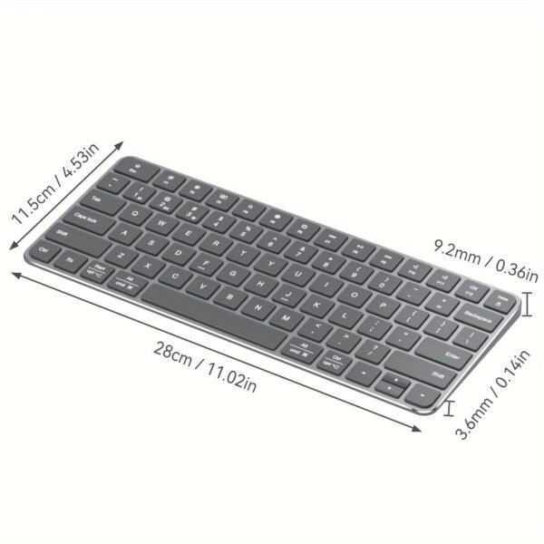 Compact Rechargeable Wireless Keyboard