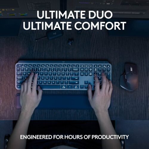 Logitech MX Keys S Combo Wireless Keyboard and Mouse – Black