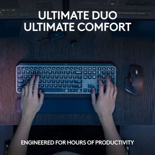 Logitech MX Keys S Combo Wireless Keyboard and Mouse – Black
