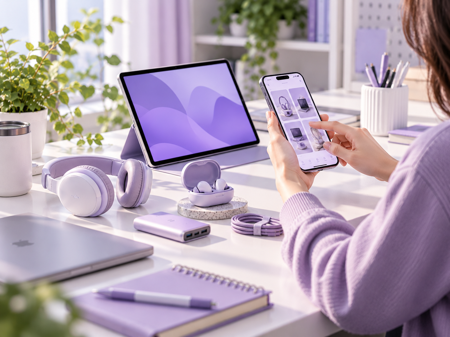 Lavender Tech Workspace Setup