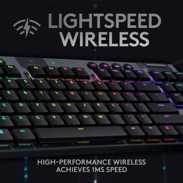 Logitech G915 LIGHTSPEED TKL Wireless RGB Mechanical Gaming Keyboard – Black