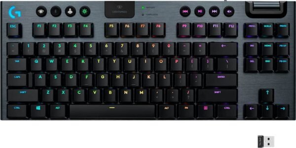 Logitech G915 LIGHTSPEED TKL Wireless RGB Mechanical Gaming Keyboard – Black